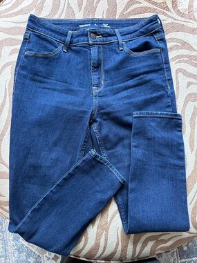 Old Navy Dark Blue High-Rise Super-Skinny Jeans Women’s 6Petite